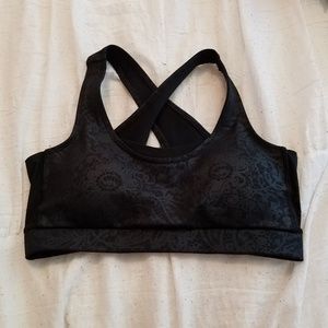 Gaiam black cross cross sports bra
